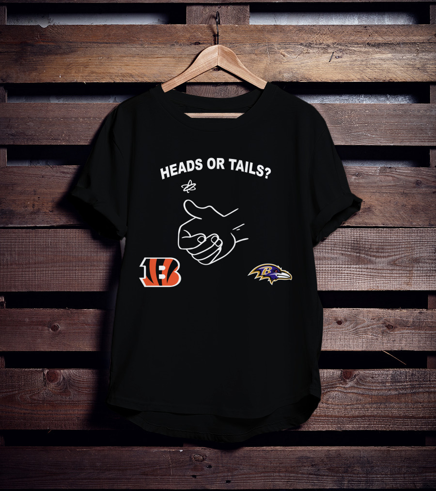 Heads Or Tails Bengals Ravens Showdown T-Shirt