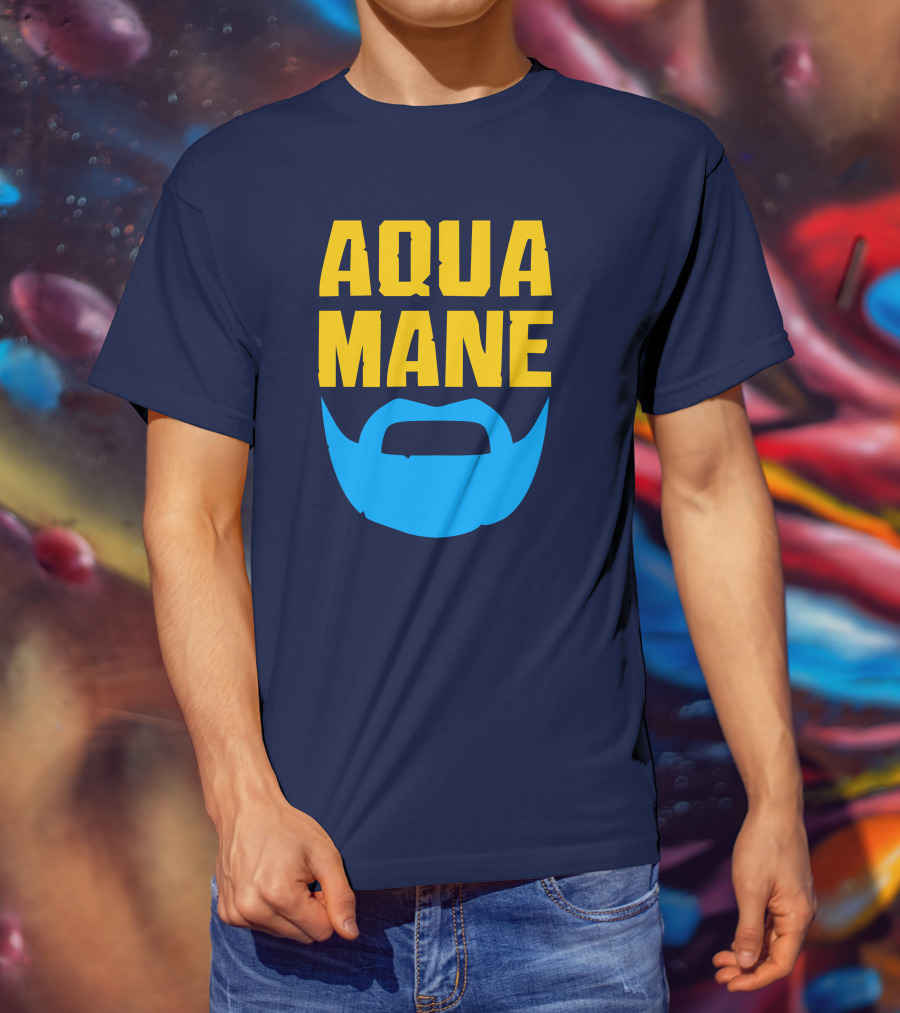 Aqua Mane Iconic Blue Beard T-Shirt