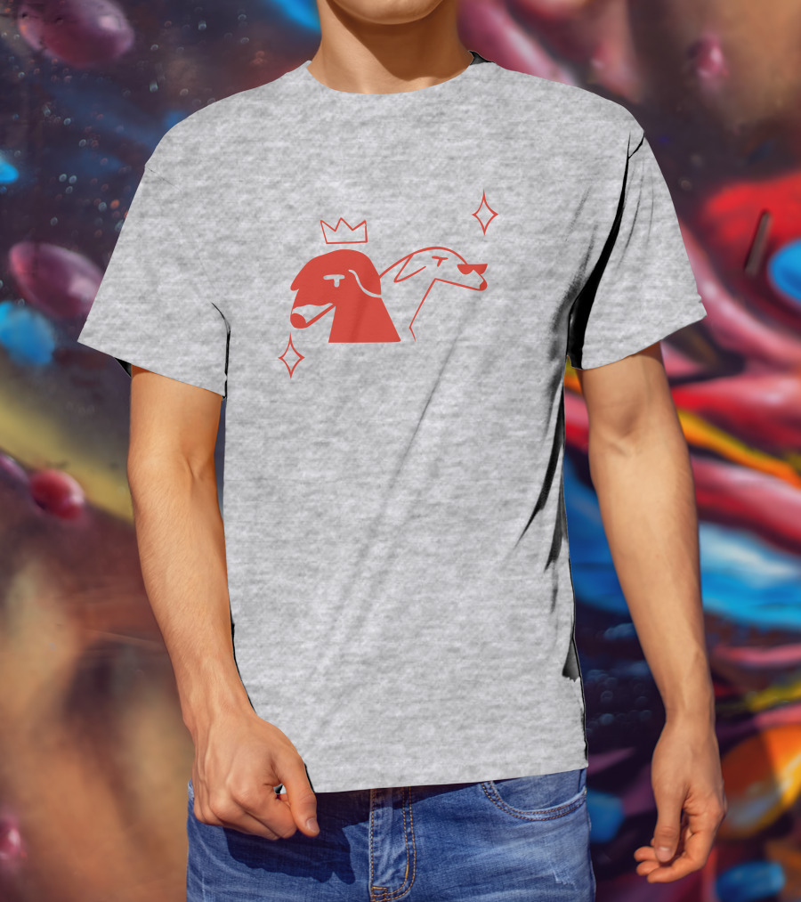 Walter And Betty Crowned Red Dog Duo With Sparkles T-Shirt