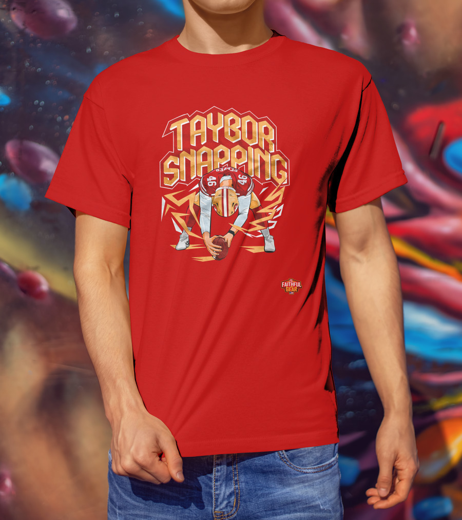 Taybor Snapping Faithful Gear 49 Football T-Shirt