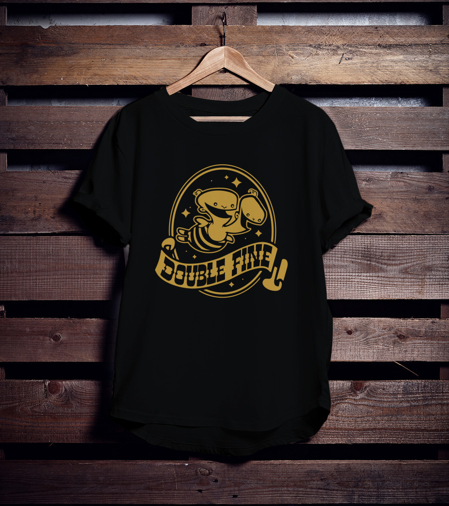 Double Fine Golden Two Headed Baby T-Shirt