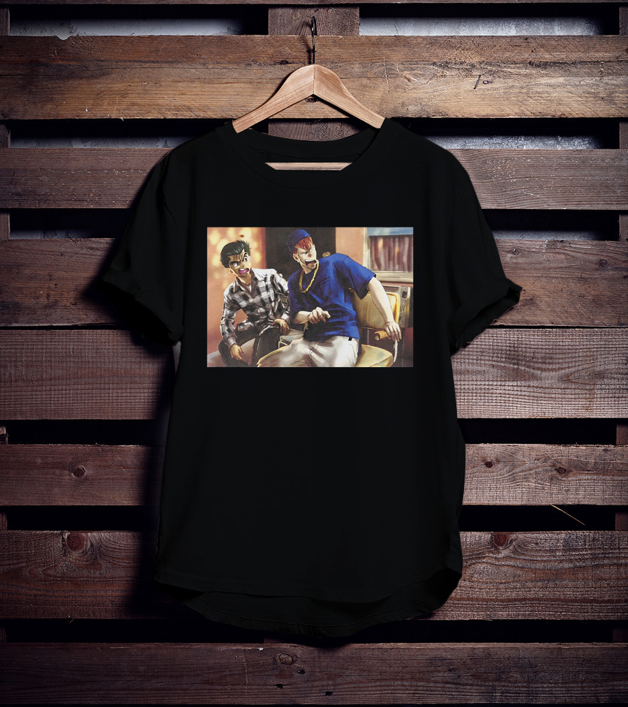 Damn Meme Yusuke And Kuwabara Reaction Couch Scene T-Shirt