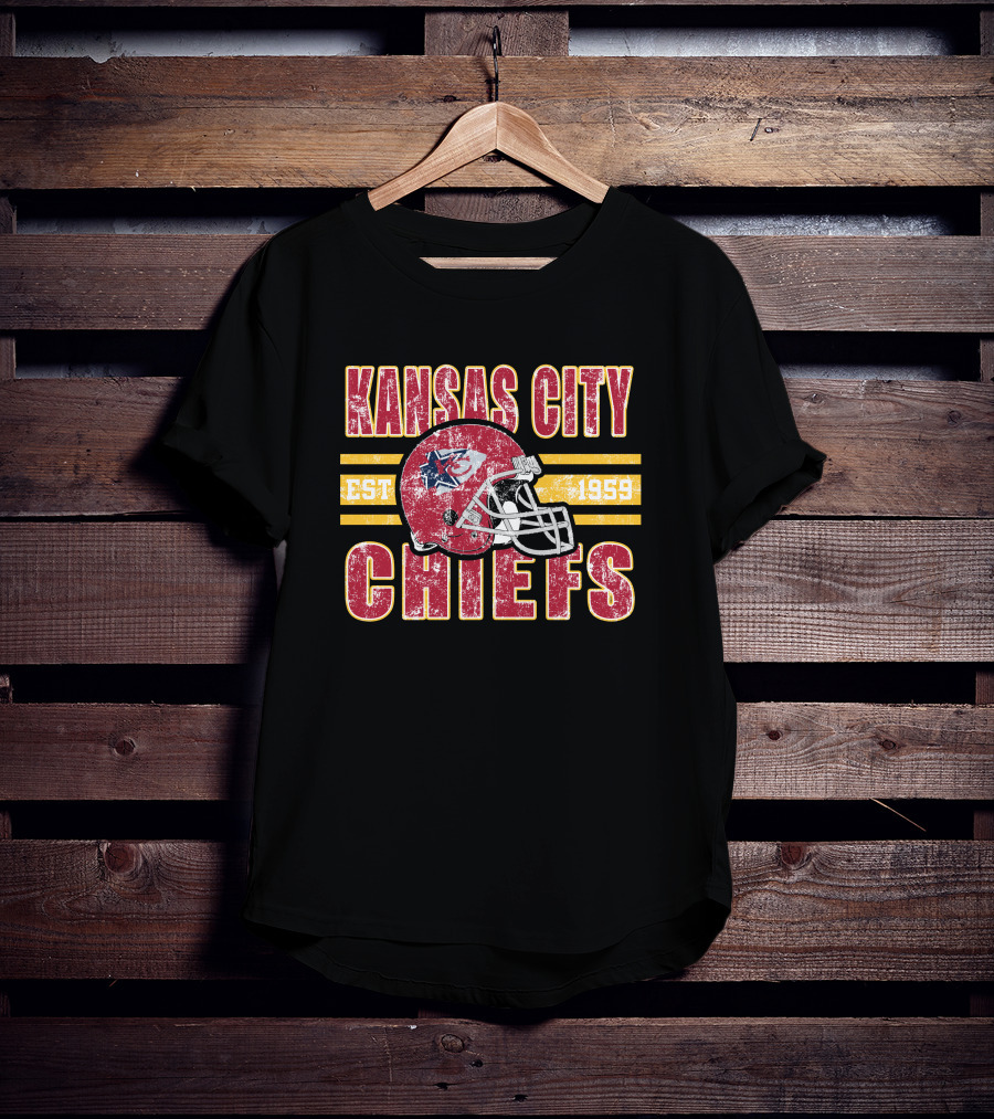 Kansas City Chiefs EST 1959 Helmet T-Shirt