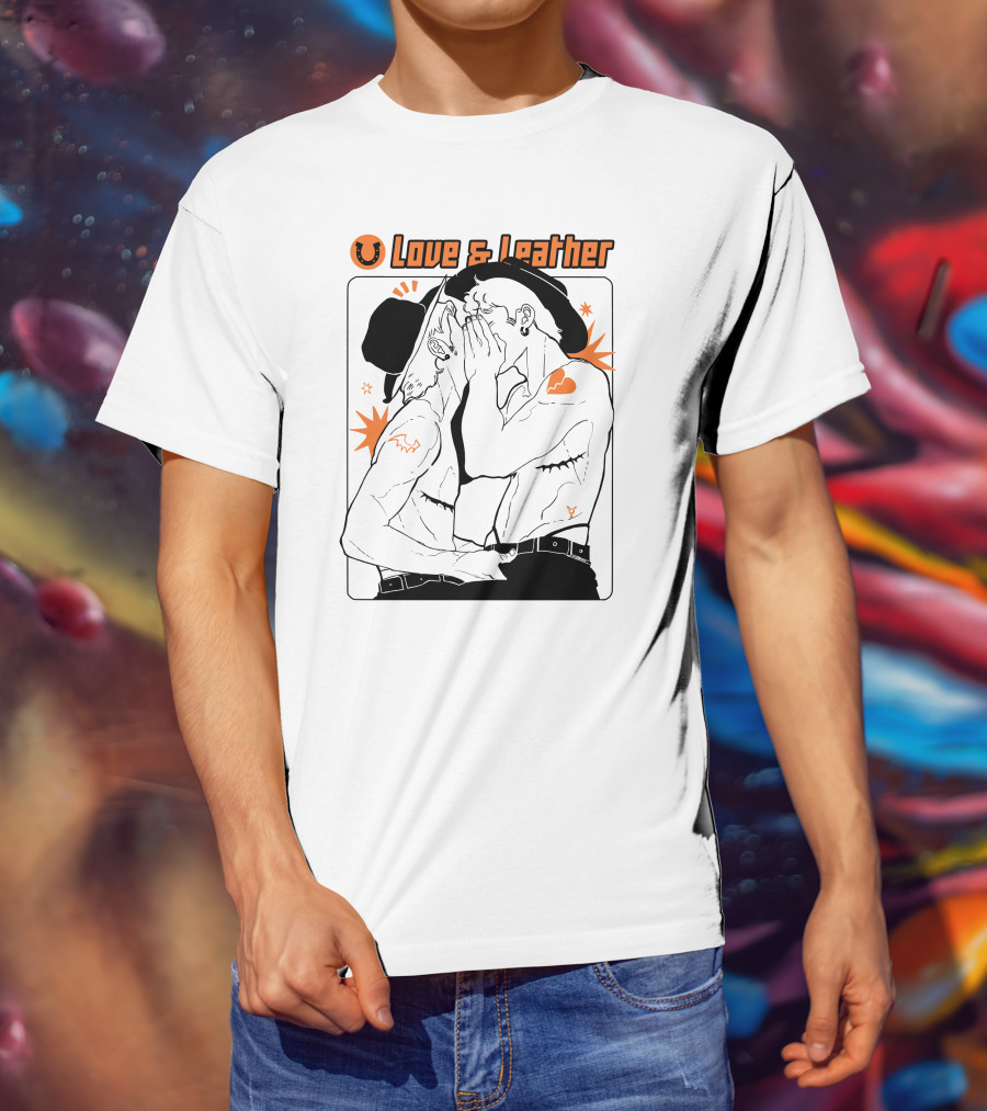 Love And Leather Noahdea Romantic Embrace T-Shirt