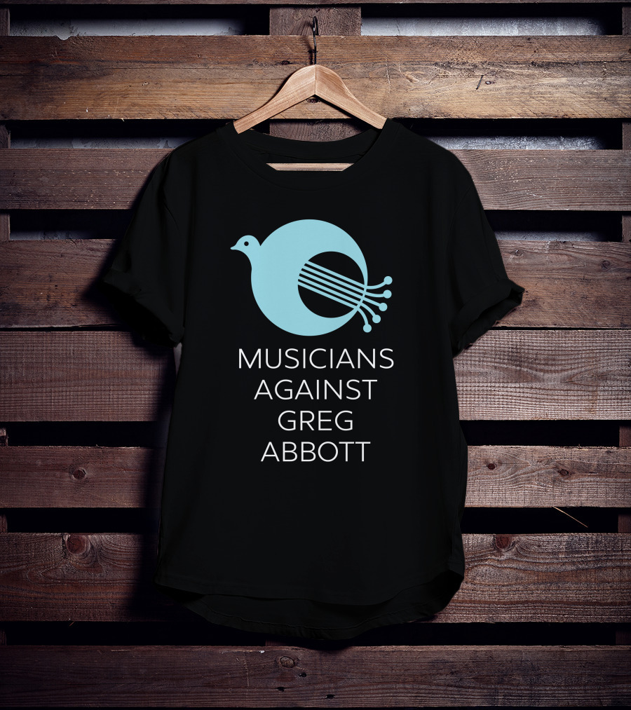 Musicians Against Greg Abbott George Mallas Peace Bird T-Shirt