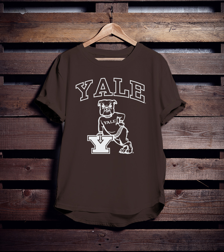 Yale Bulldogs Vintage Mascot Drawing T-Shirt