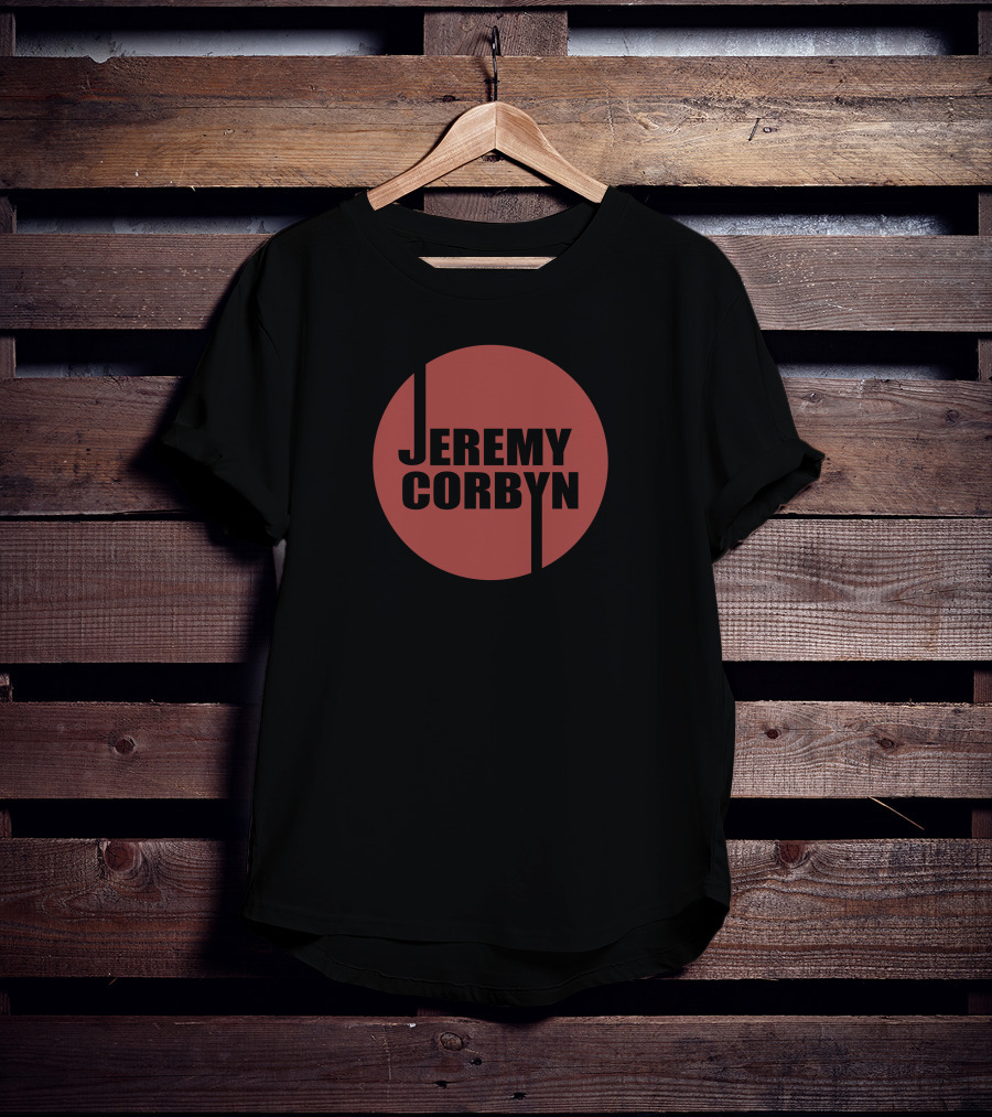 Jeremy Corbyn Bold Maroon Circle T-Shirt
