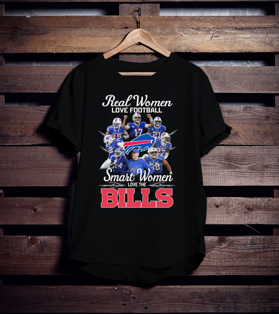 Real Women Love Football Smart Women Love The Buffalo Bills T-Shirt
