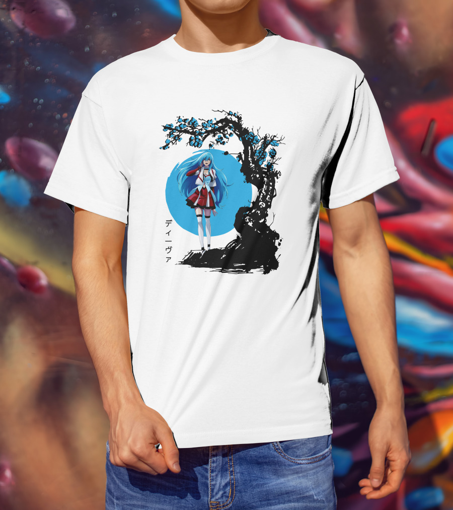 Vivy Fluorite Eye’s Song Blue Moon Anime Diva Character Sakura Tree T-Shirt