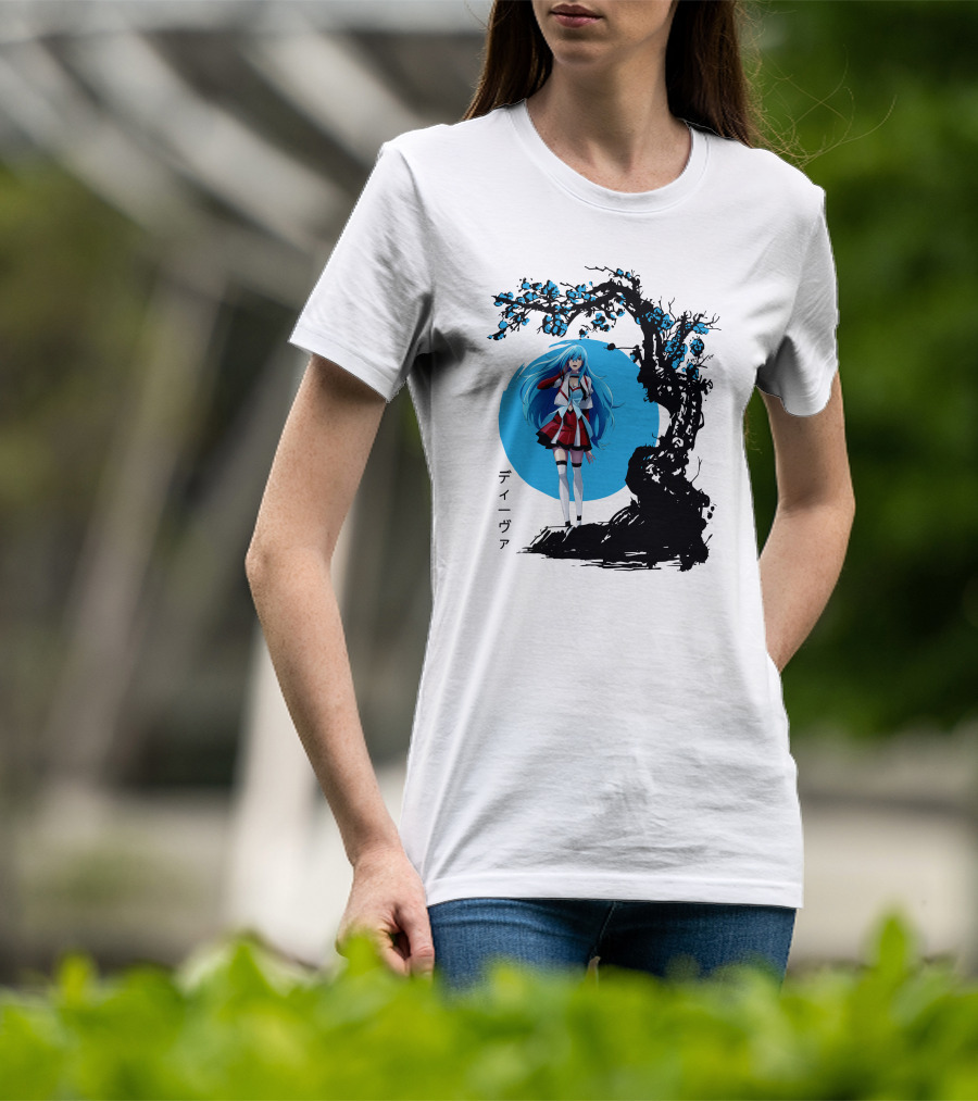 Vivy Fluorite Eye’s Song Blue Moon Anime Diva Character Sakura Tree T-Shirt