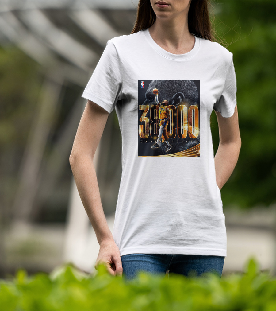 NBA Lebron James 38000 Career Points Achievement T-Shirt