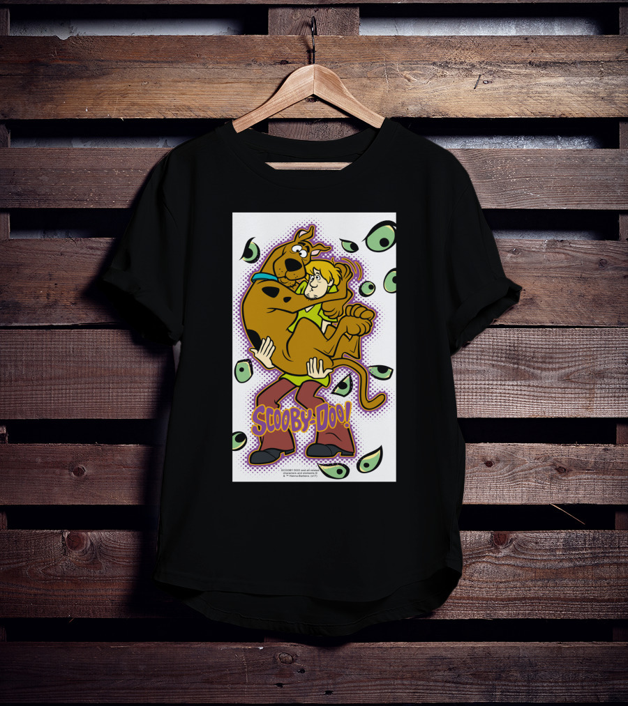 Scooby-Doo Shaggy Hug Surrounded By Eyes T-Shirt