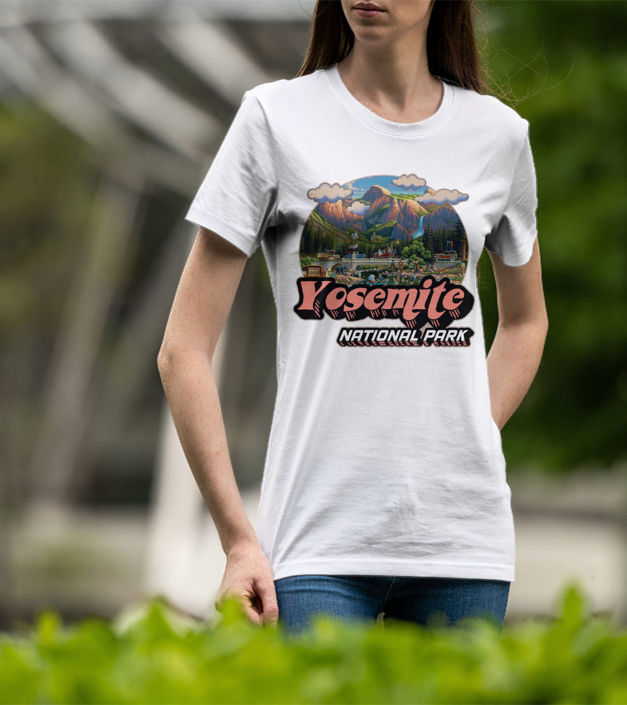 Yosemite National Park Vintage Scenic Mountains And Landscape T-Shirt