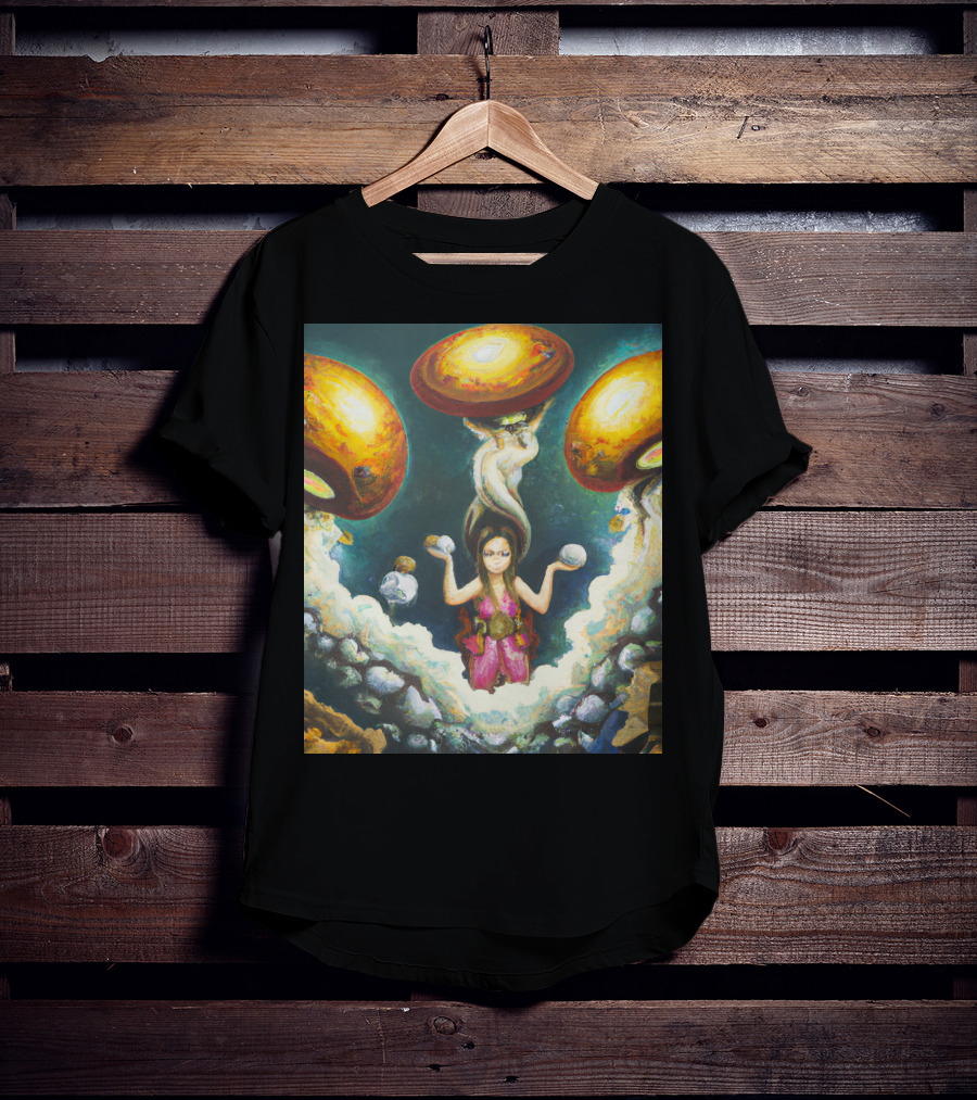 Style Bumble Sea Mushroom Goddess Surreal T-Shirt