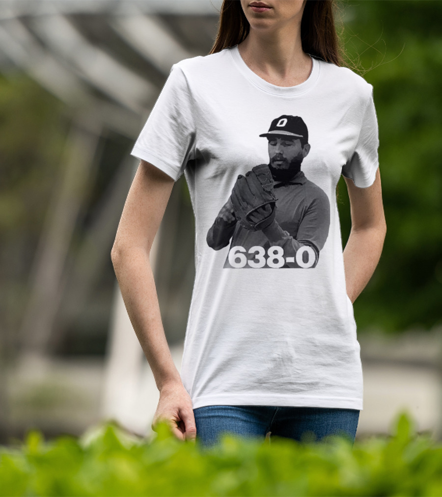Castro 638-0 Baseball Pitcher Image With Cap Displaying 'O' T-Shirt