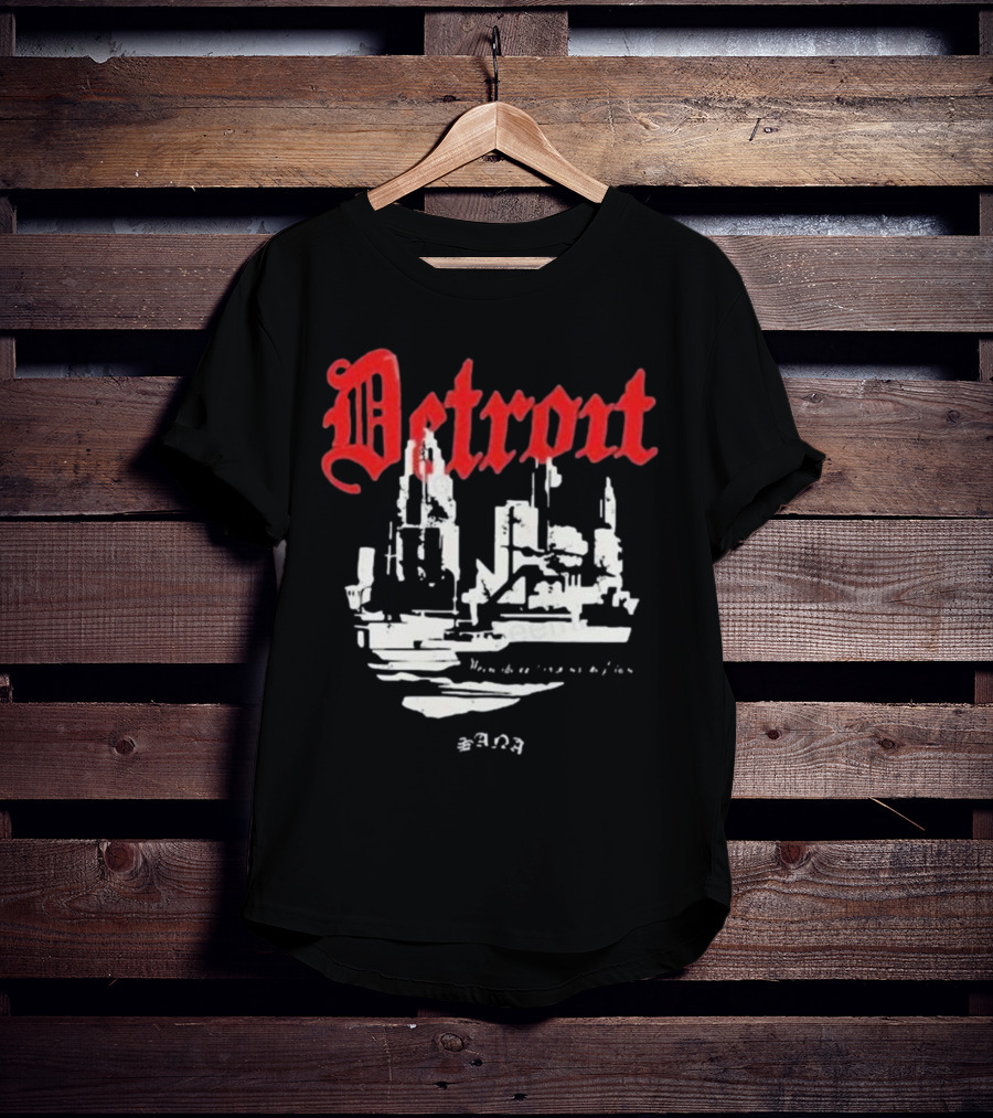 Detrout Cityscape Distressed 3D T-Shirt