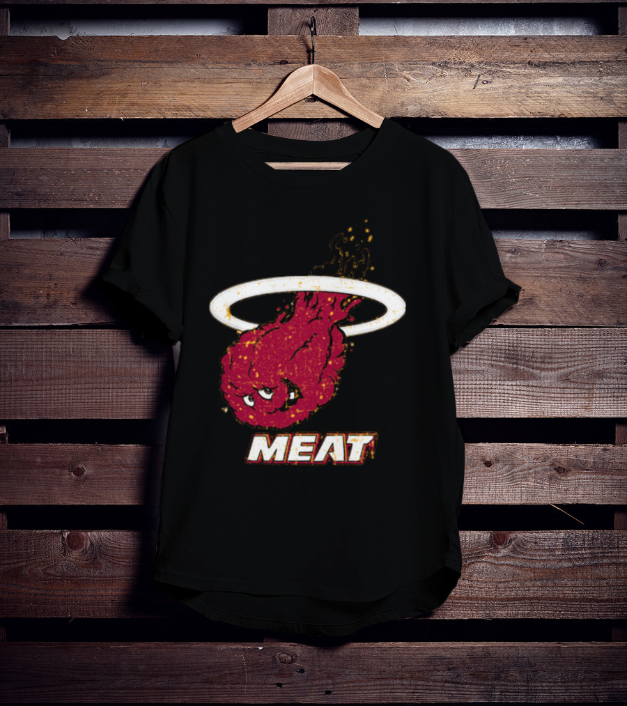 Miami Meat Hunger Force Flaming Meatball Halo T-Shirt