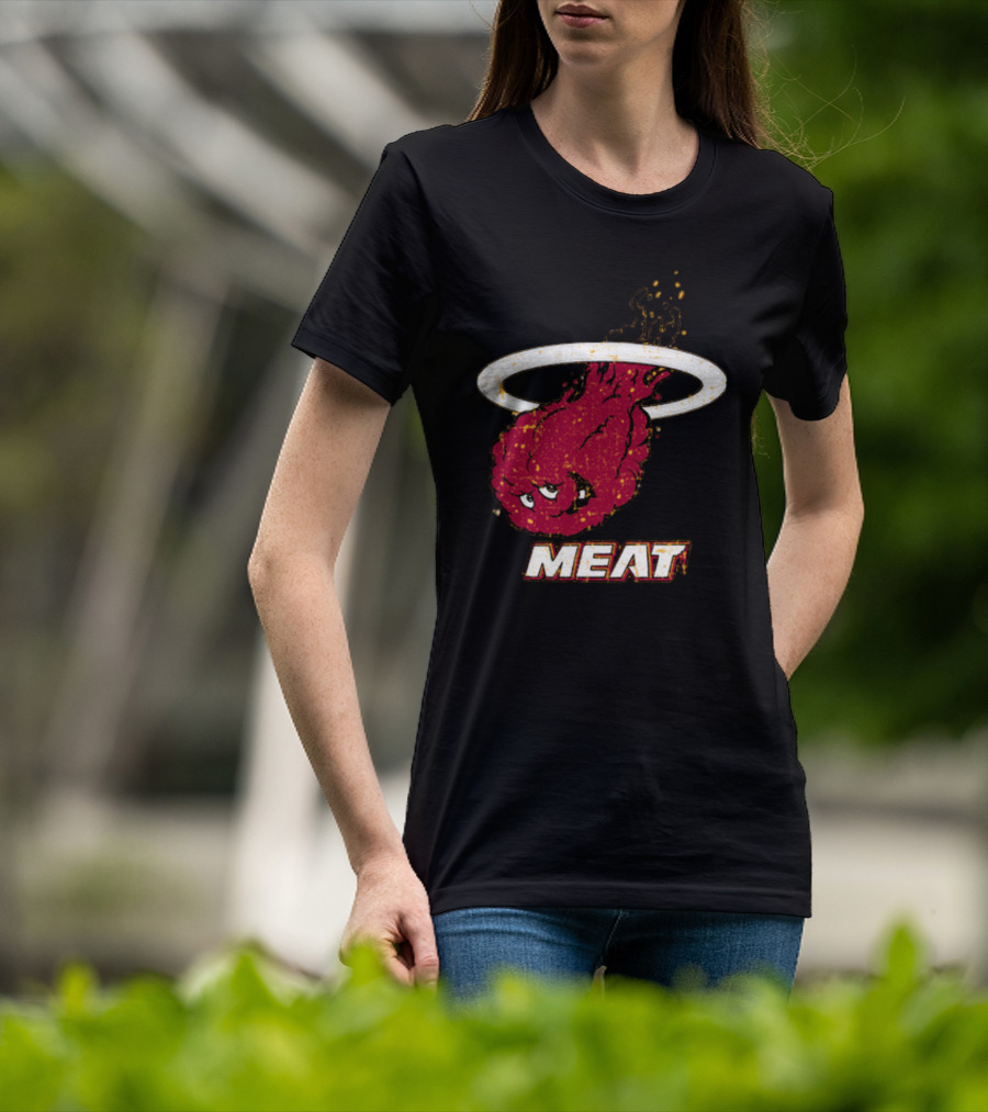 Miami Meat Hunger Force Flaming Meatball Halo T-Shirt