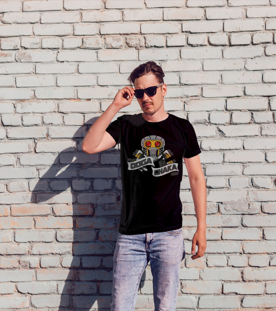 Ooga Chaka Guardians Of The Galaxy Star-Lord Helmet T-Shirt