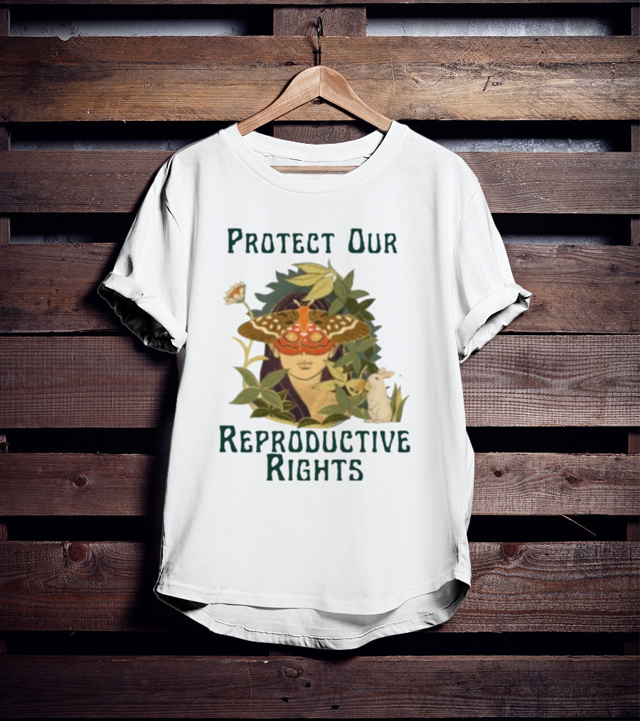 Protect Our Reproductive Rights Moth And Rabbit Nature Symbolism T-Shirt