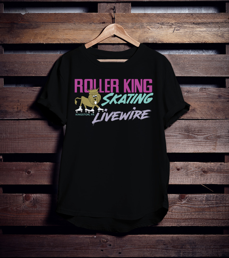 Roller King Skating Livewire Kingston PA Lion T-Shirt
