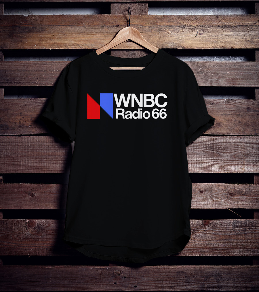 WNBC Radio 66 Vintage Logo Red And Blue T-Shirt