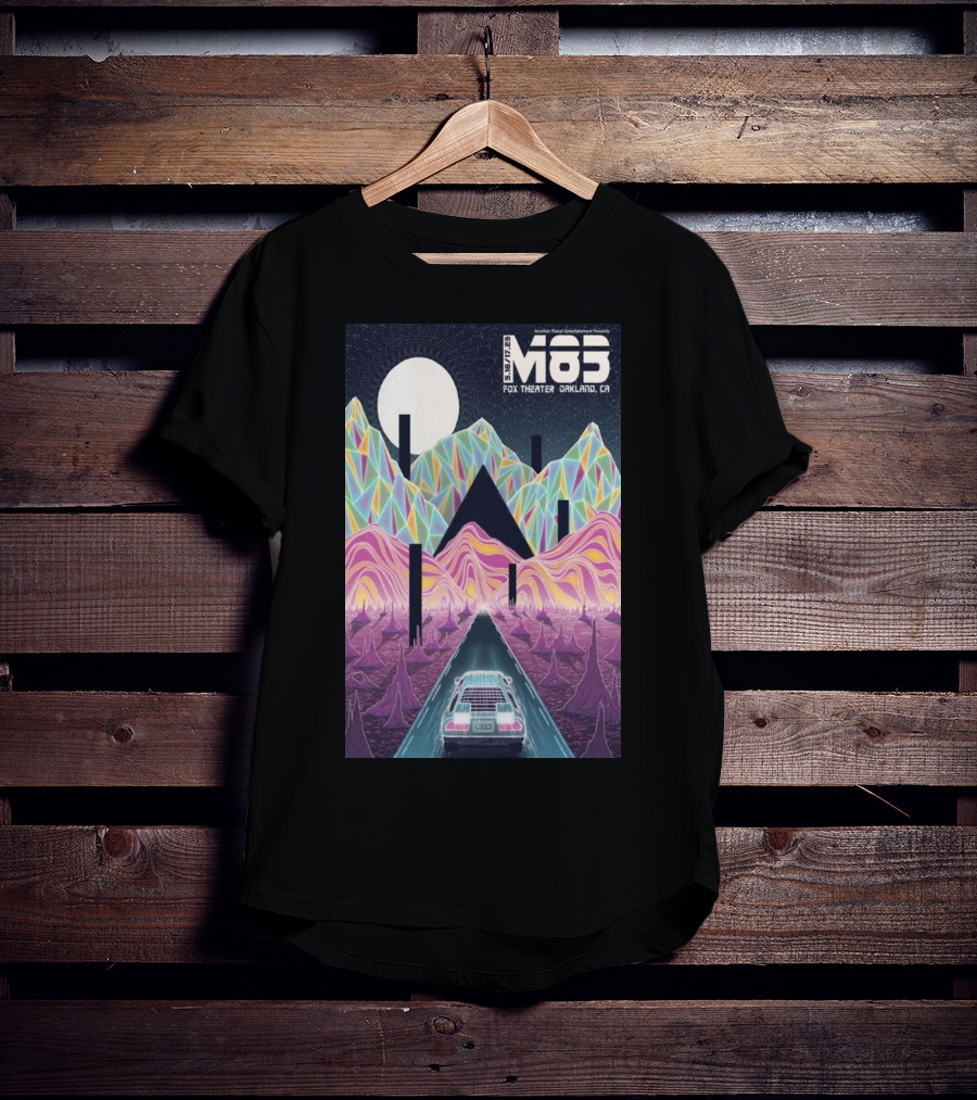 M83 Band Fox Theater Oakland CA May 16 And 17 Retro Futuristic Landscape T-Shirt
