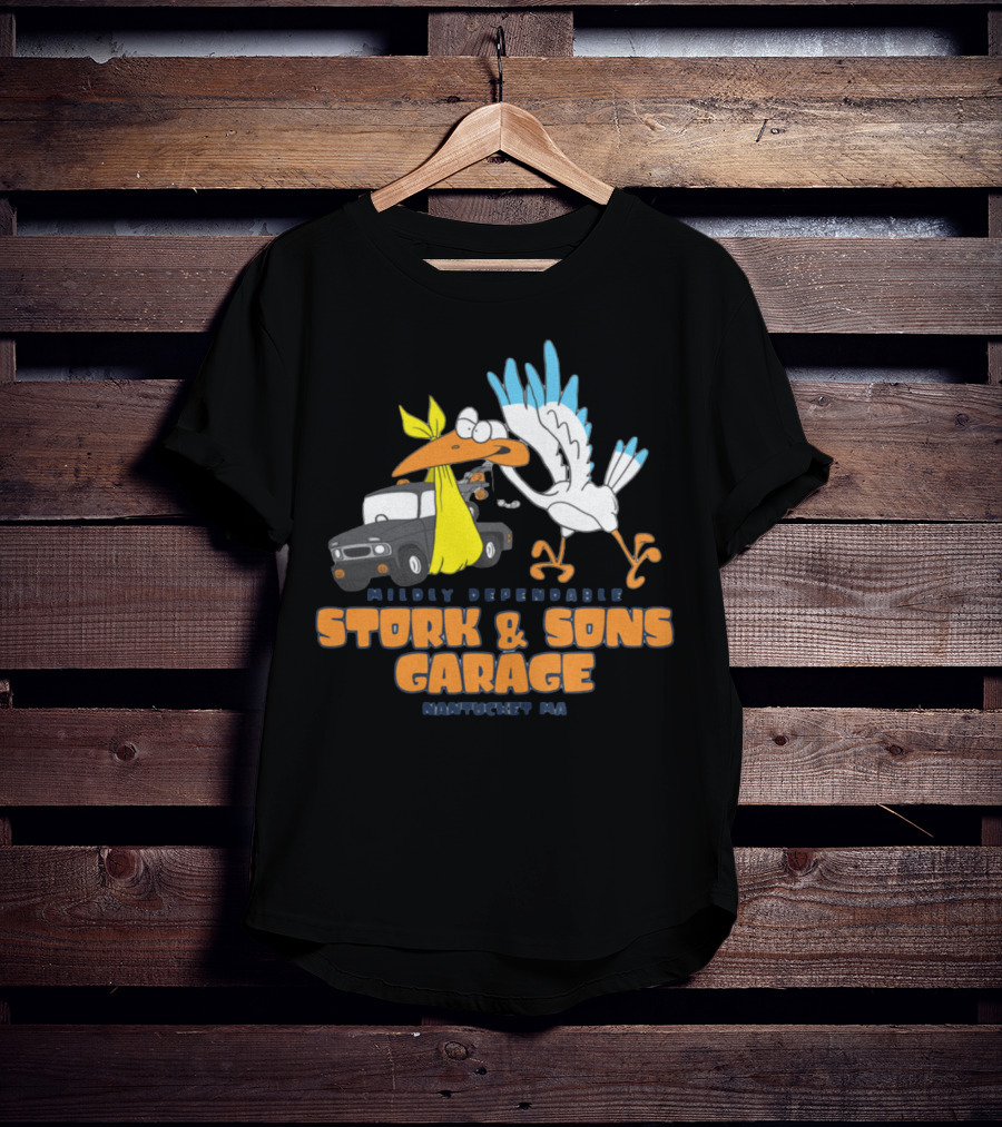 Mildly Dependable Stork And Sons Garage Pawtucket RI T-Shirt