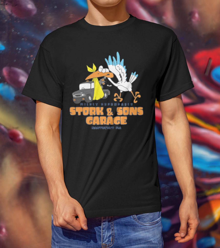 Mildly Dependable Stork And Sons Garage Pawtucket RI T-Shirt