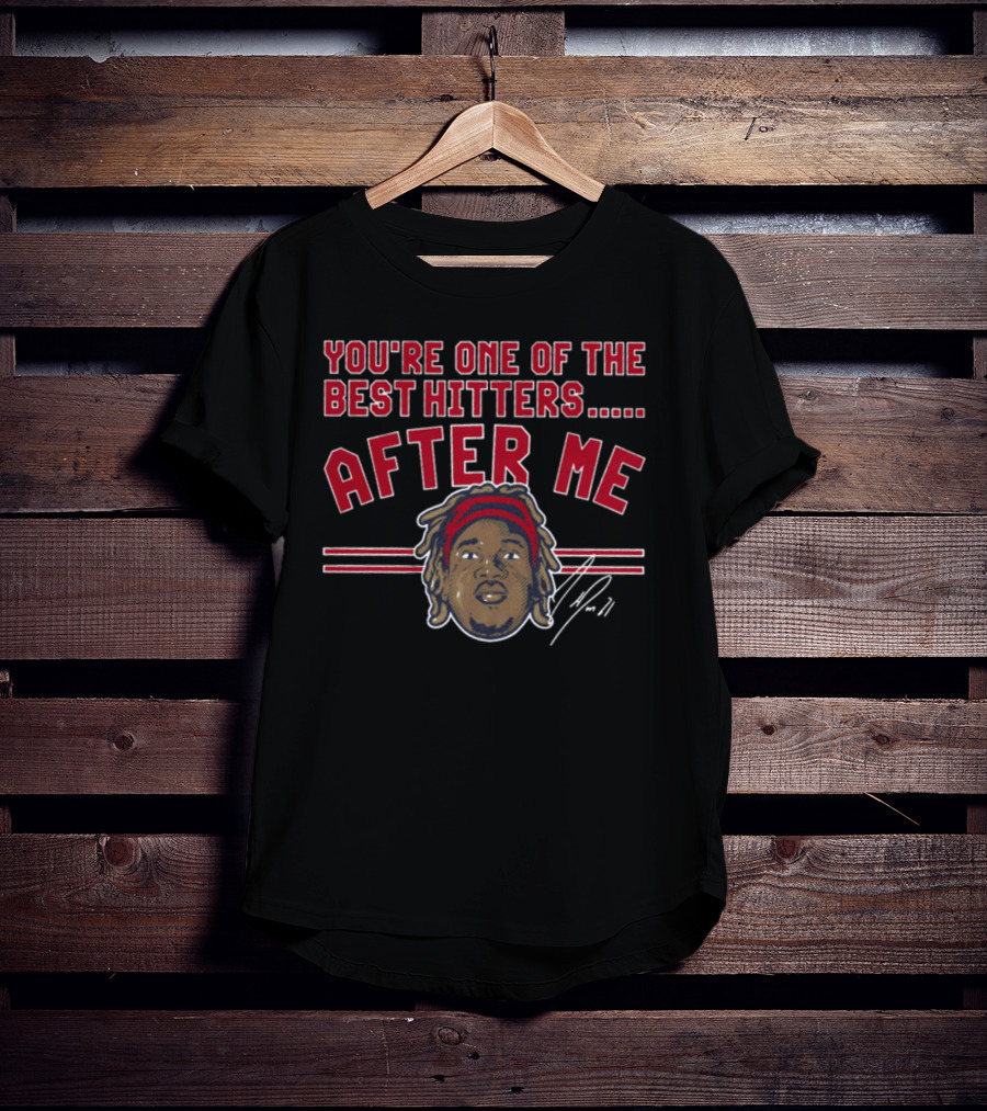 You're One Of The Best Hitters After Me Baseball Player Character Red Headband T-Shirt