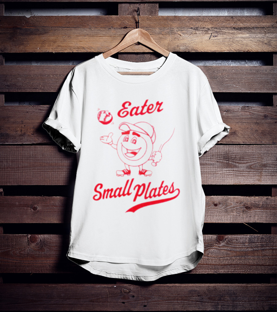 Eater Small Plates Baseball Character T-Shirt