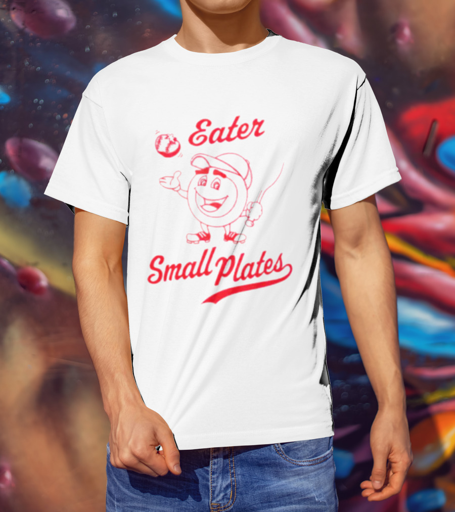 Eater Small Plates Baseball Character T-Shirt