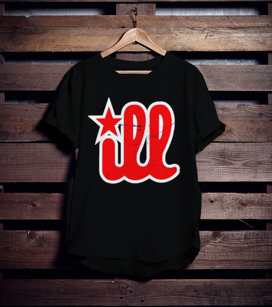 Philadelphia Baseball Star ILL Text T-Shirt