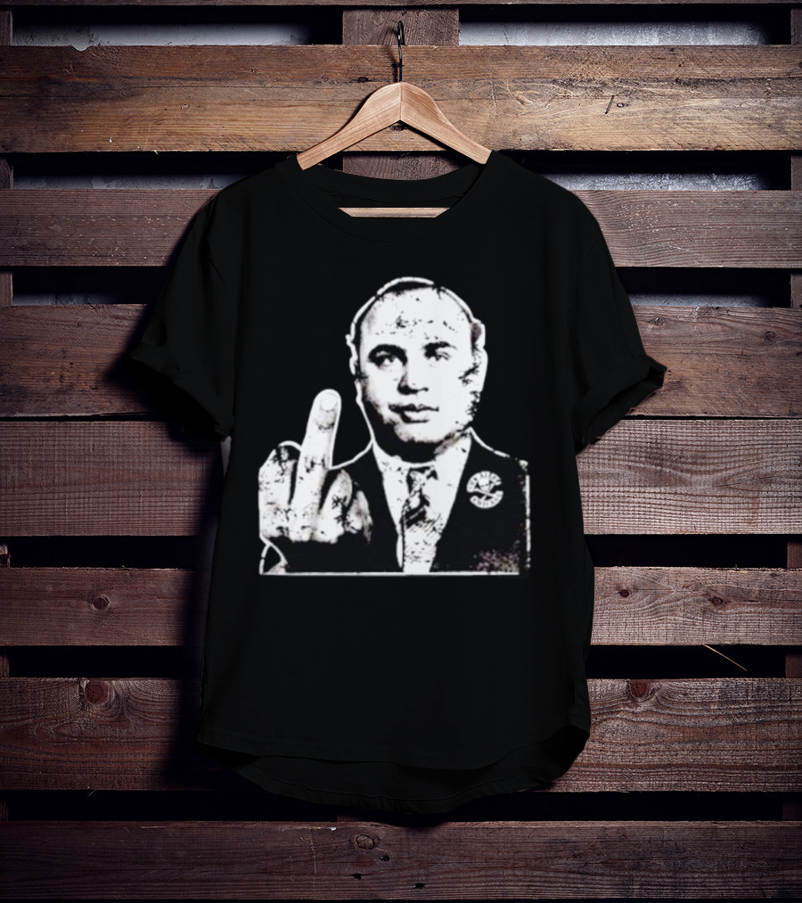 Al Capone Middle Finger Chicago Gangster The Alley T-Shirt