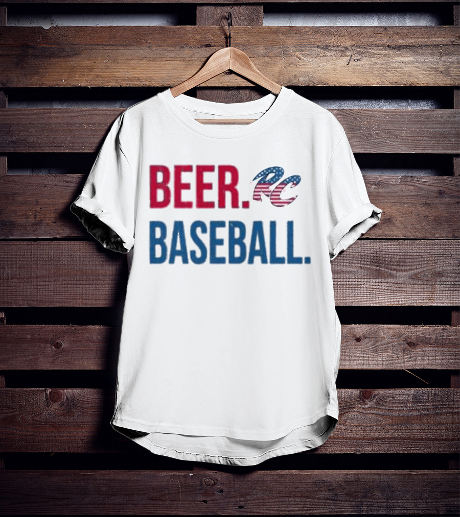 Beer RC Baseball Patriotic American Flag T-Shirt