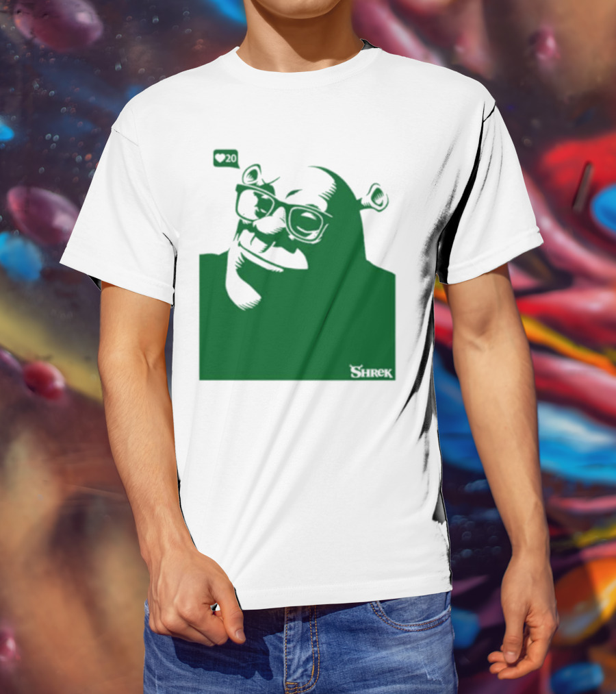 Shrek Bioworld Handsome Shrek 20 Likes Glasses T-Shirt