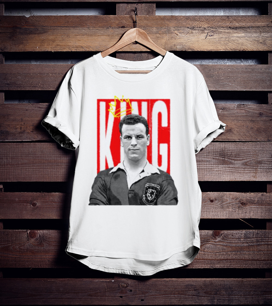 King Charles Soccer Icon With Red KING Background T-Shirt