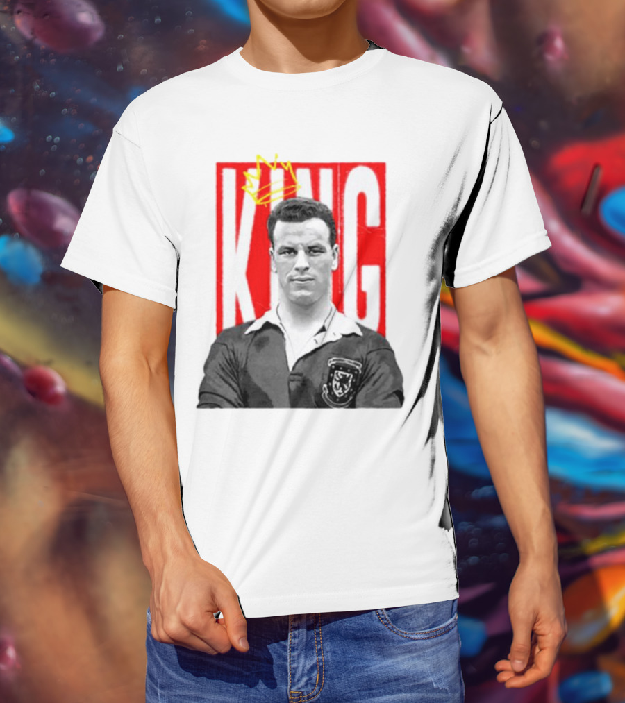 King Charles Soccer Icon With Red KING Background T-Shirt