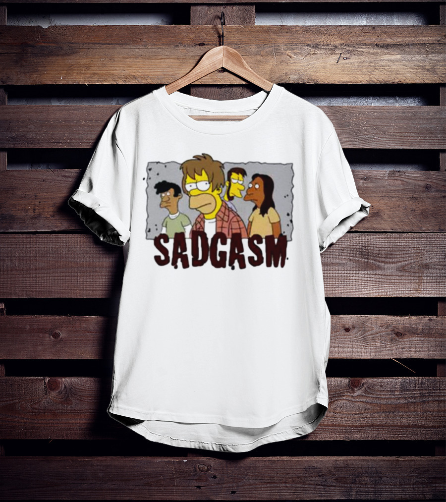 Sadgasm Simpson Grunge Band Homage T-Shirt