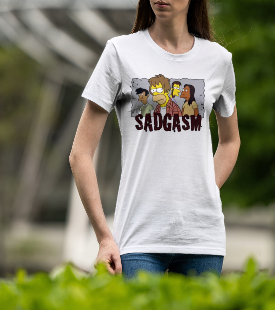 Sadgasm Simpson Grunge Band Homage T-Shirt
