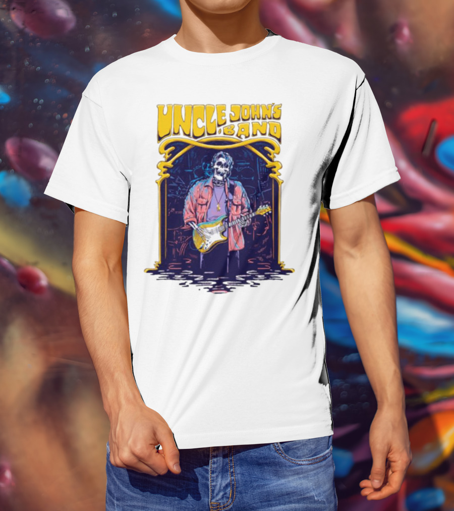 Uncle John's Band Skeleton Guitarist Psychedelic T-Shirt