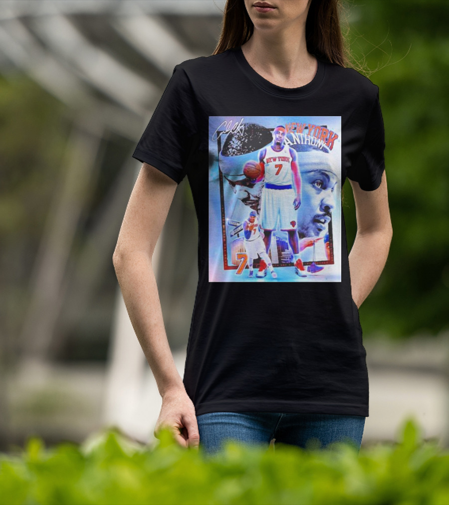 New York 7 Anthony Knicks Basketball T-Shirt