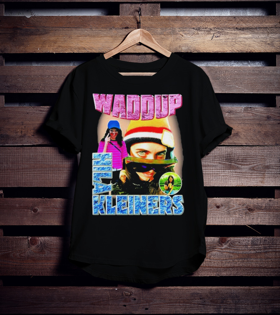 Waddup Hila Kleiners Colorful Ski Mask And Sunglasses Collage T-Shirt