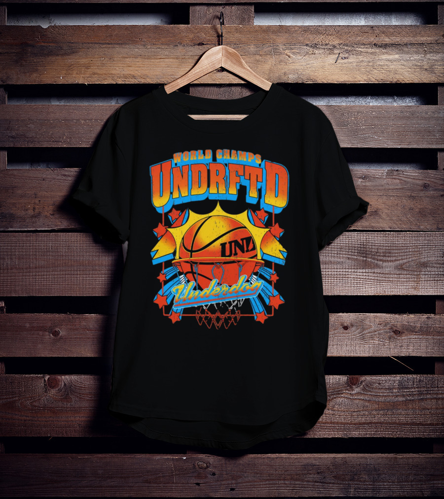 World Champs UNDRFTD Underdog Basketball Stars T-Shirt
