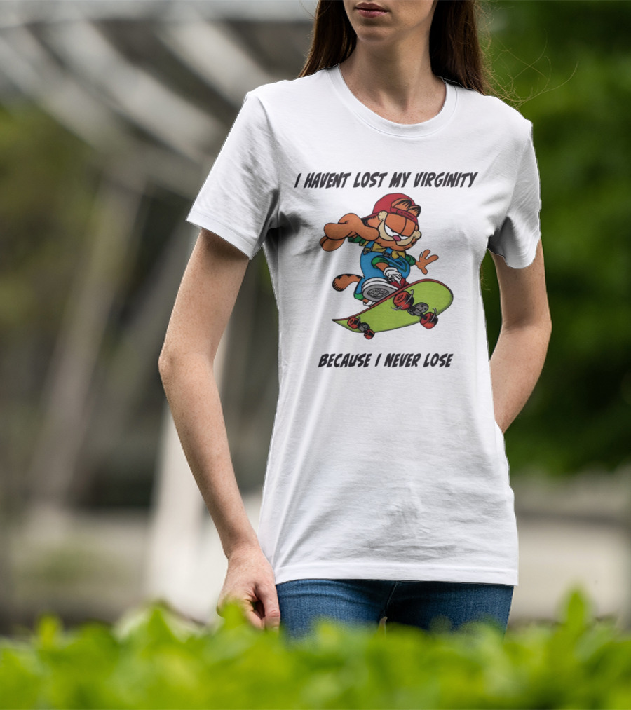 I Haven't Lost My Virginity Because I Never Lose Skateboarding Cat In Sunglasses And Red Cap T-Shirt