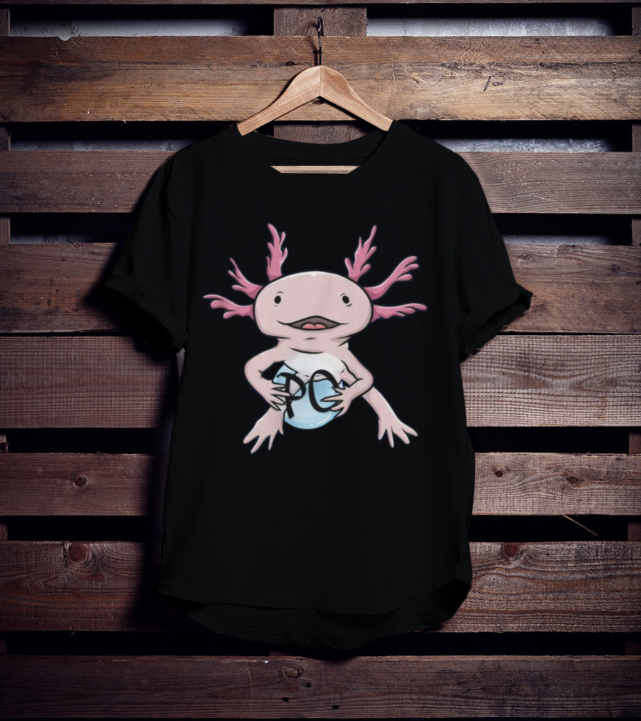 Paul Cuffaro Axolotl Holding PC Sphere T-Shirt