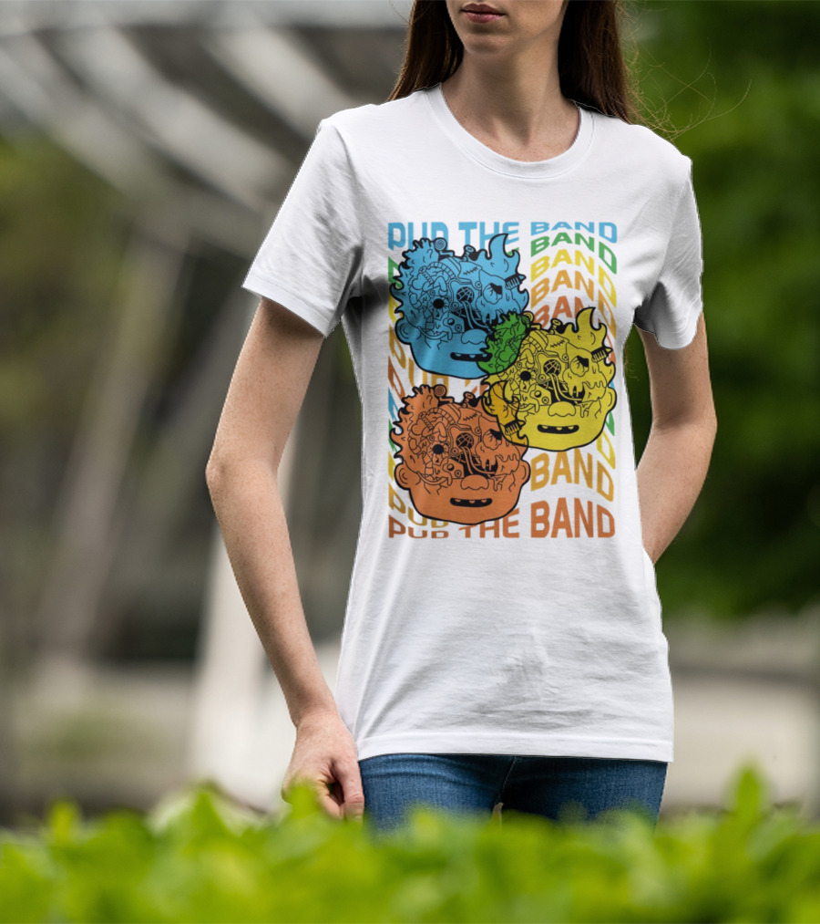 Pup The Band Headburster Technicolor Art Face Trio T-Shirt