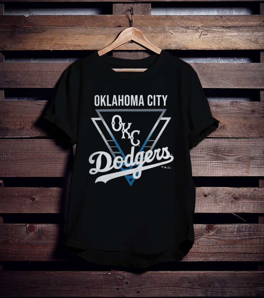Oklahoma City Dodgers OKC Dodgers Athletic Triangle T-Shirt
