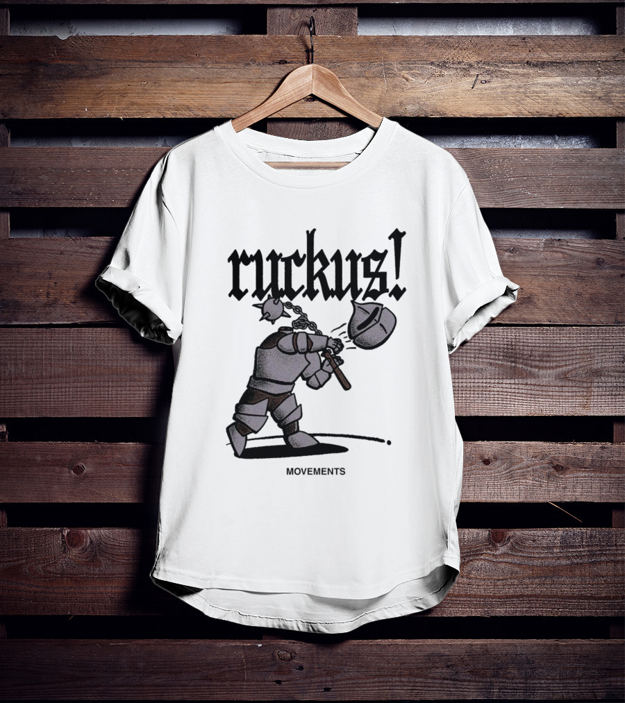 Ruckus Movements Knight Medieval Warrior Axe Action T-Shirt