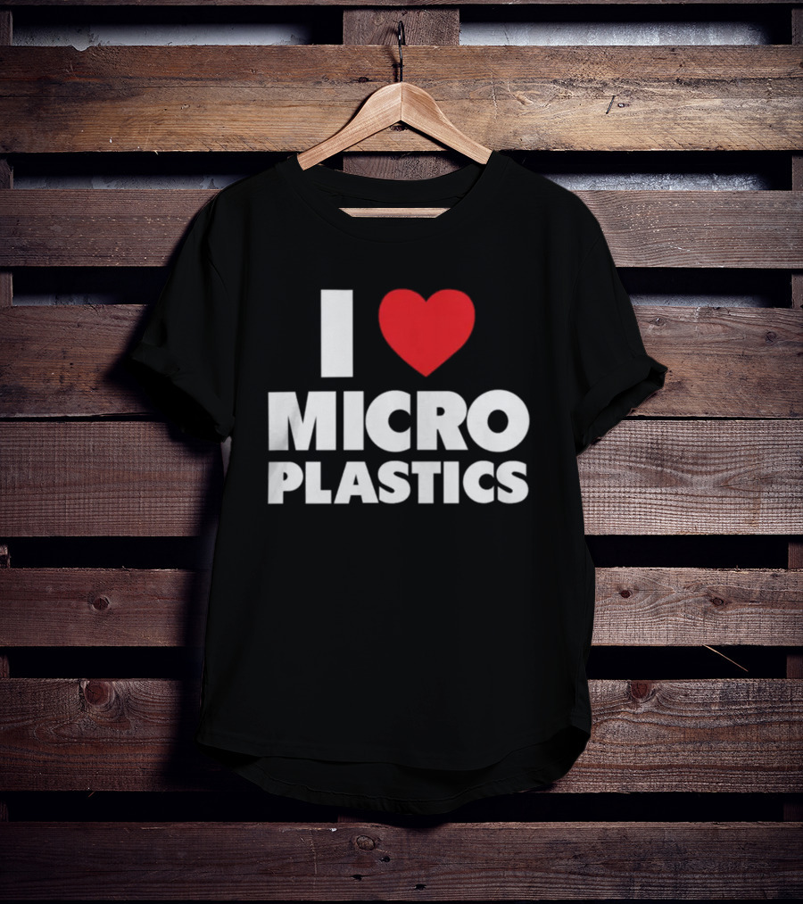 Shitheadsteve I Heart Microplastics Black T-Shirt